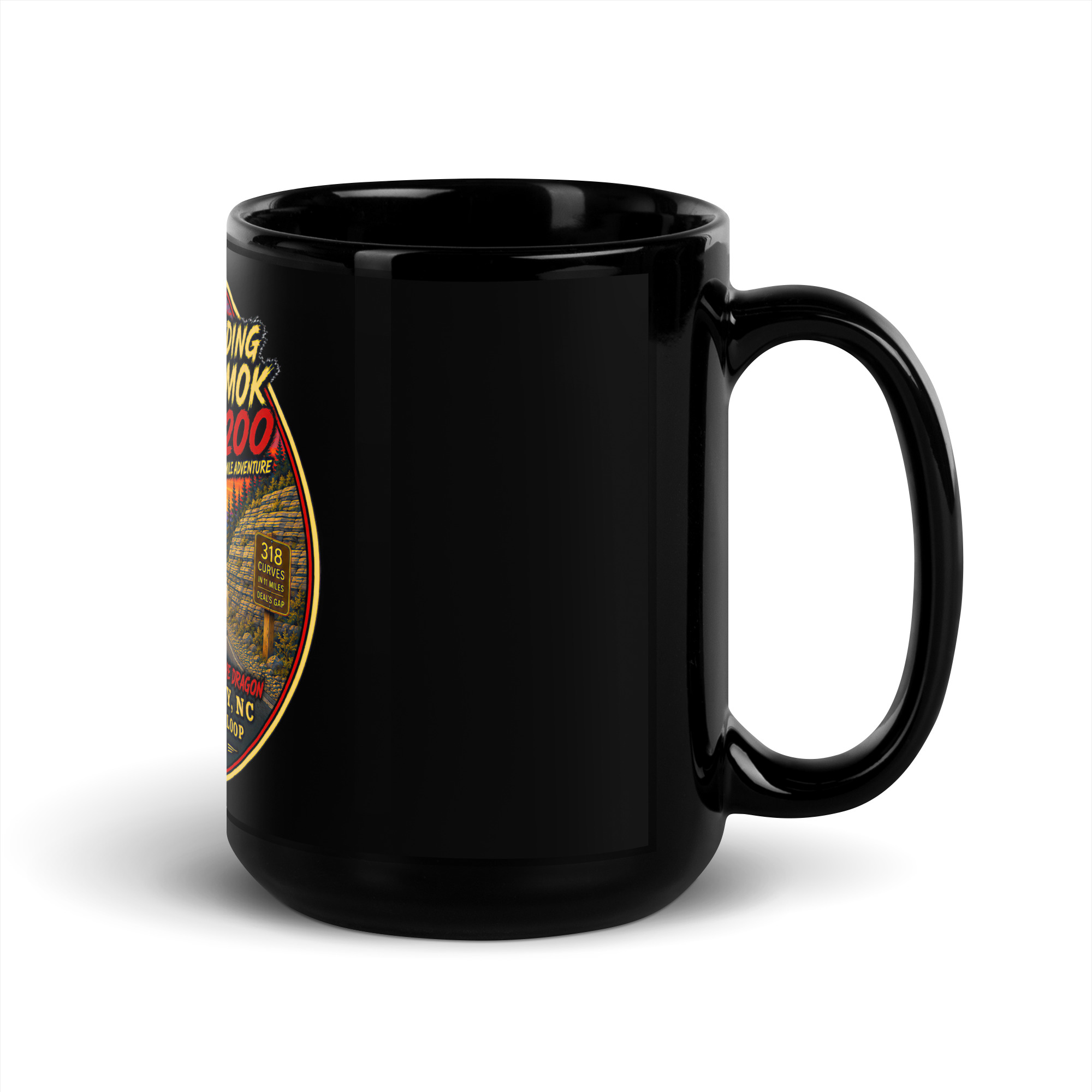 Dragon 200 Black Glossy Mug - Image 5