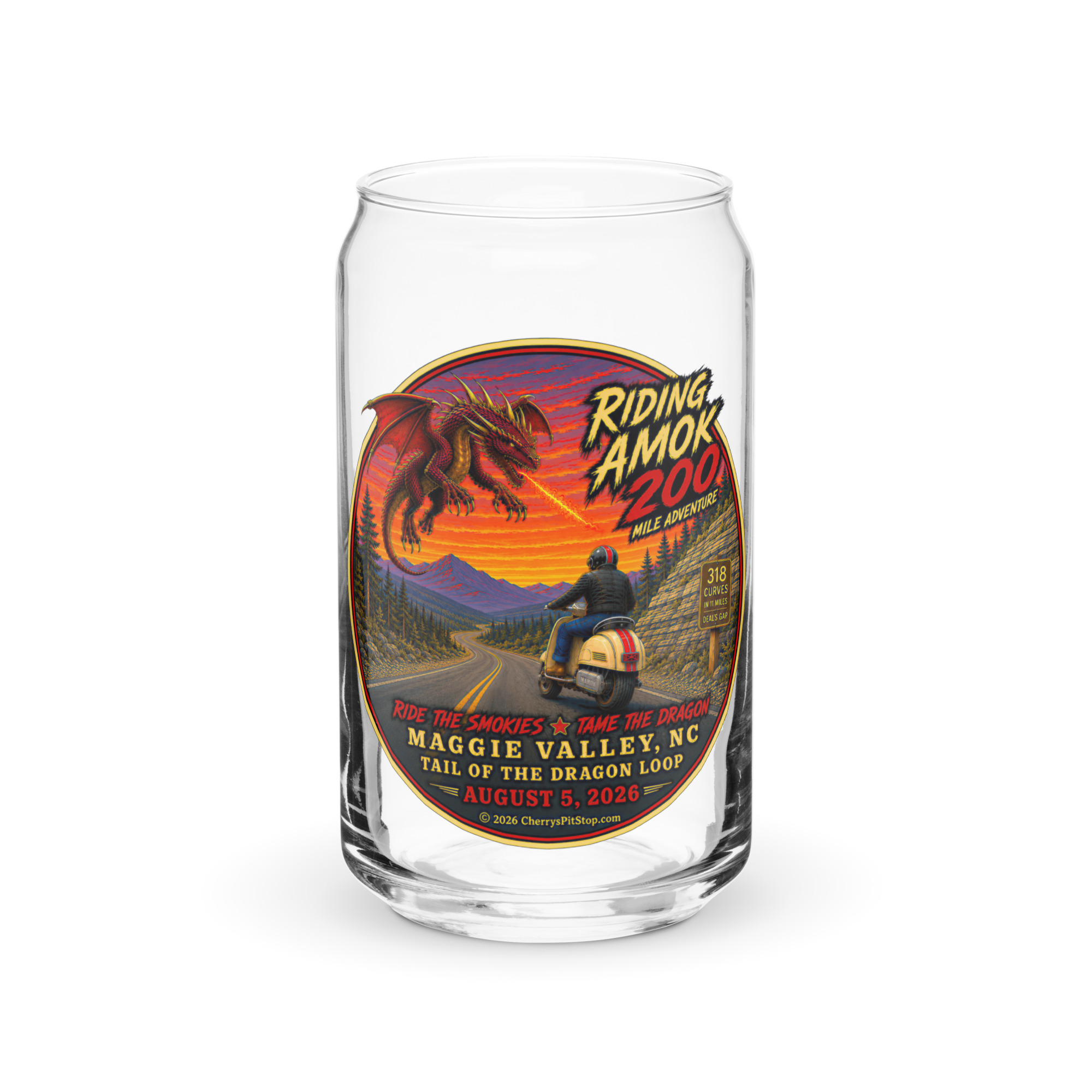 Dragon 200 Can-Shaped Glass with Bamboo Lid & Straw – 16 oz - Image 5