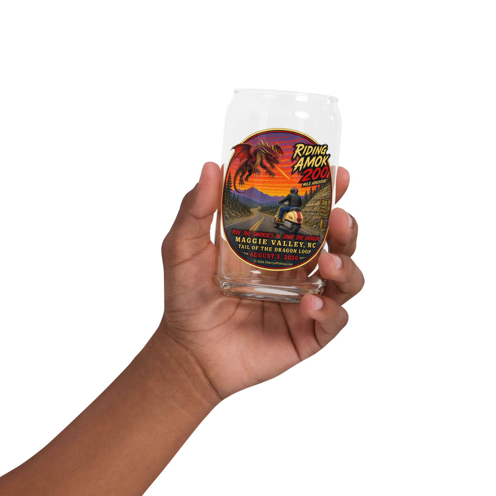 Dragon 200 Can-Shaped Glass with Bamboo Lid & Straw – 16 oz - Image 14