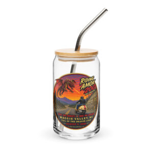 Dragon 200 Can-Shaped Glass with Bamboo Lid & Straw – 16 oz