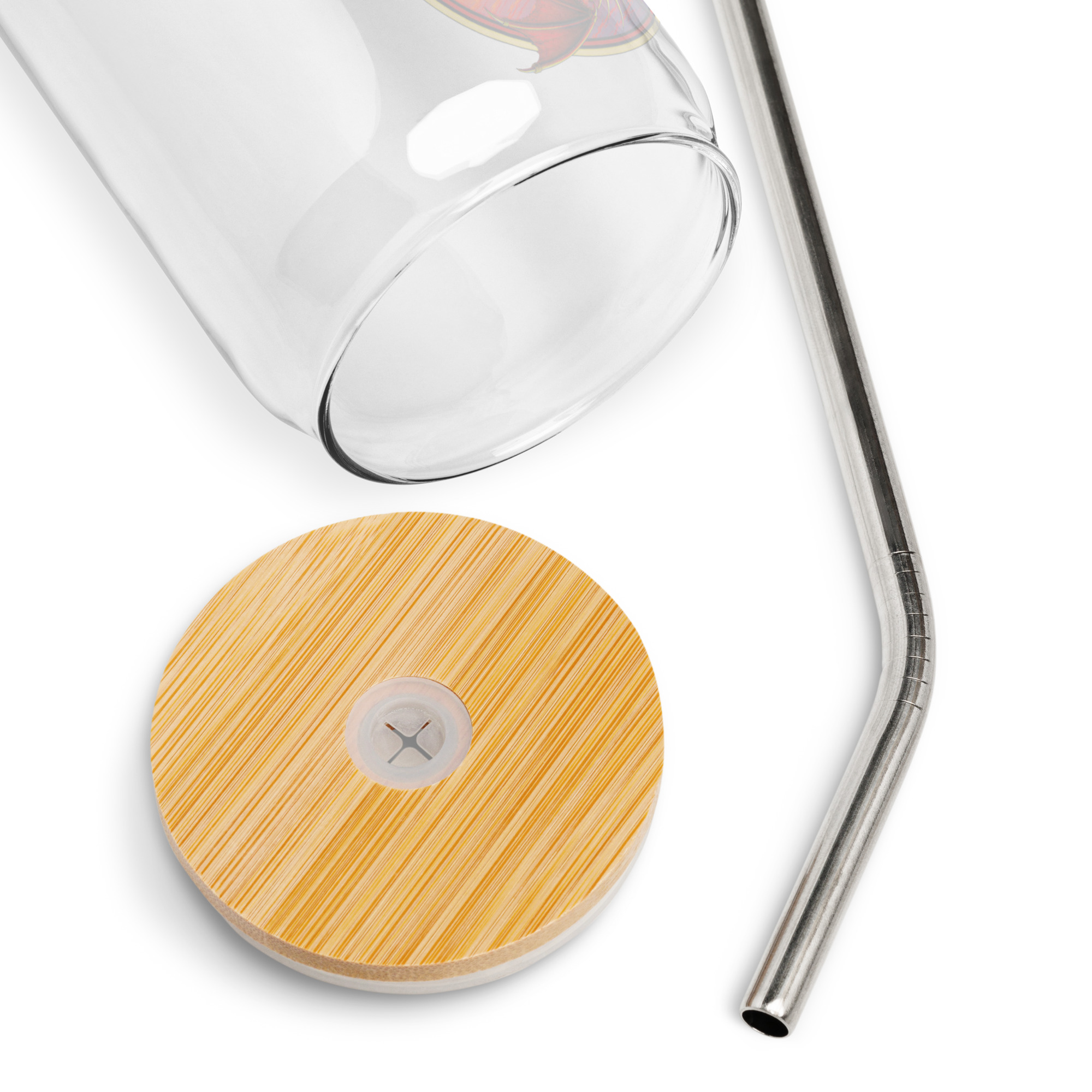 Dragon 200 Can-Shaped Glass with Bamboo Lid & Straw – 16 oz - Image 16