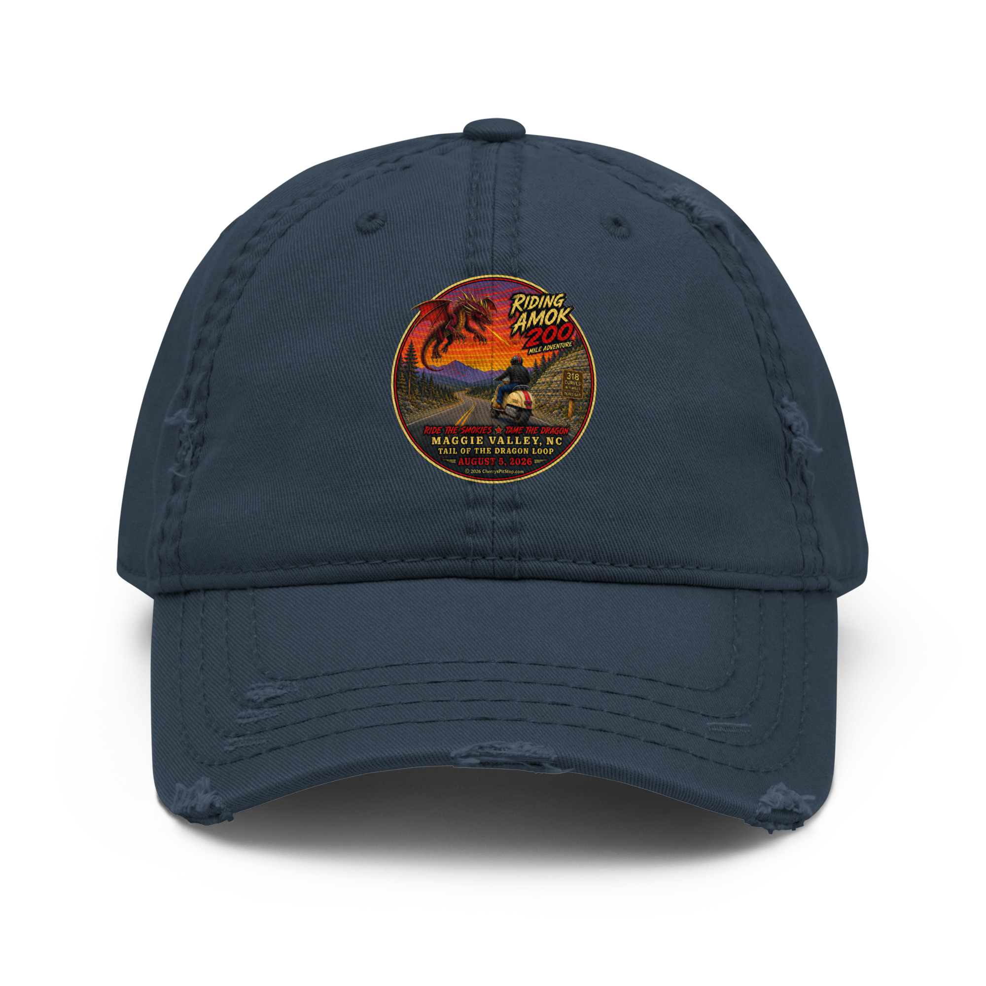 Dragon 200 Distressed Dad Hat - Image 2