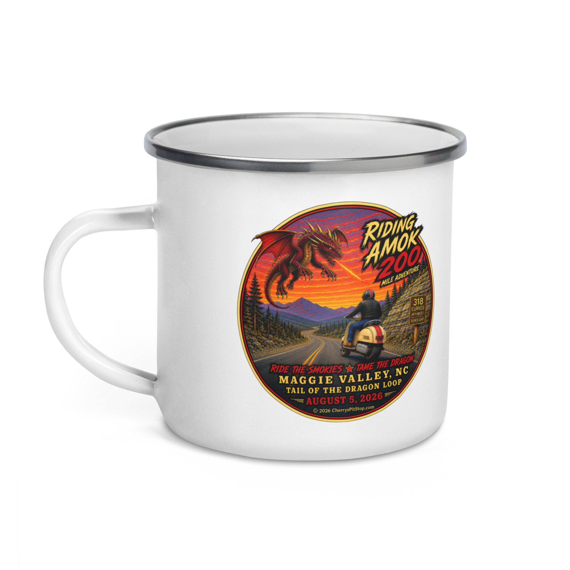 Dragon 200 Enamel Camp Mug – 12 oz - Image 2