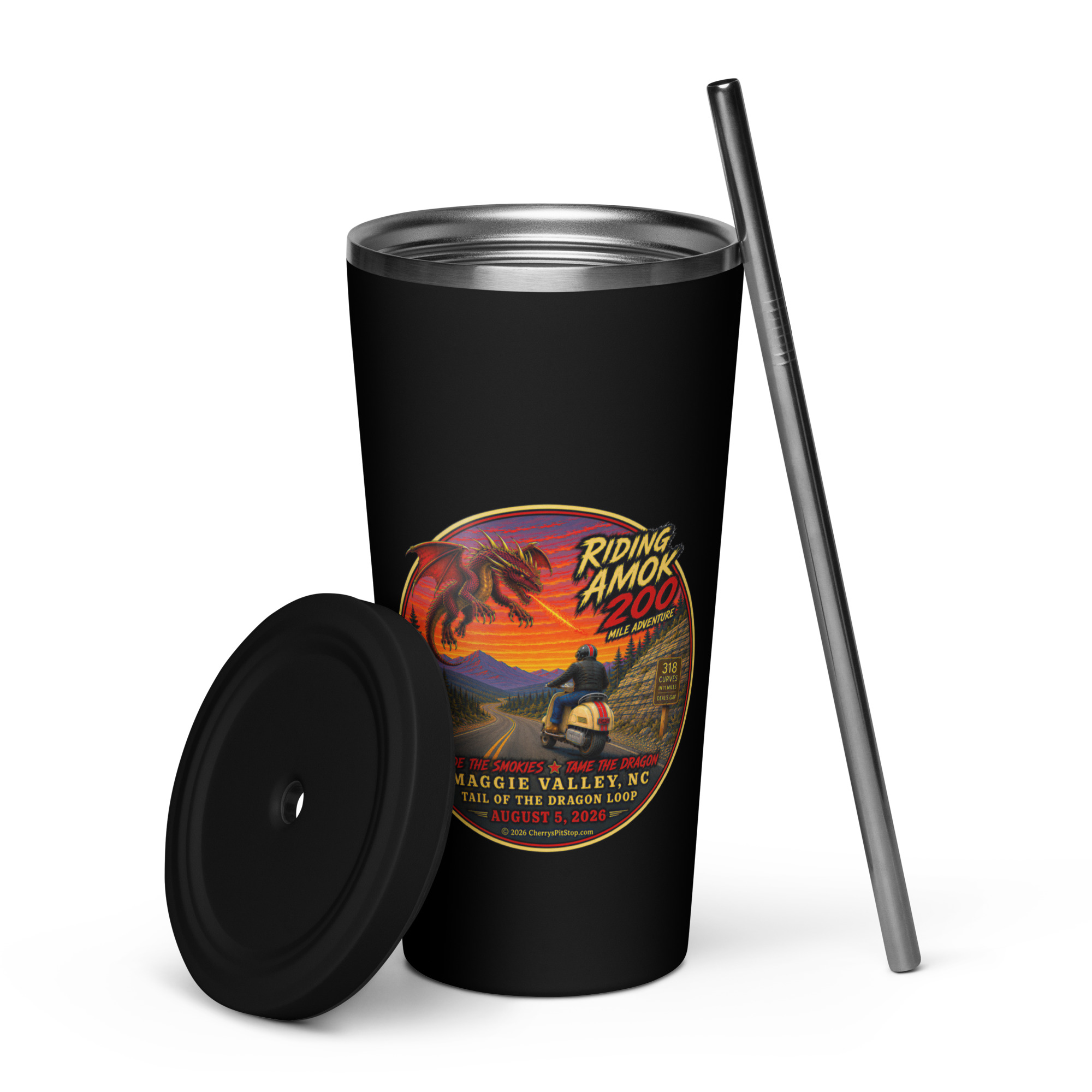 Dragon 200 Insulated Tumbler with Straw – 20 oz - Image 5