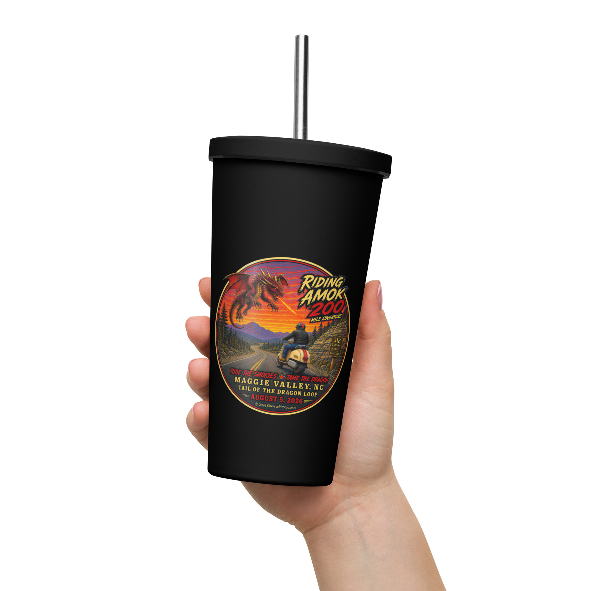 Dragon 200 Insulated Tumbler with Straw – 20 oz - Image 7
