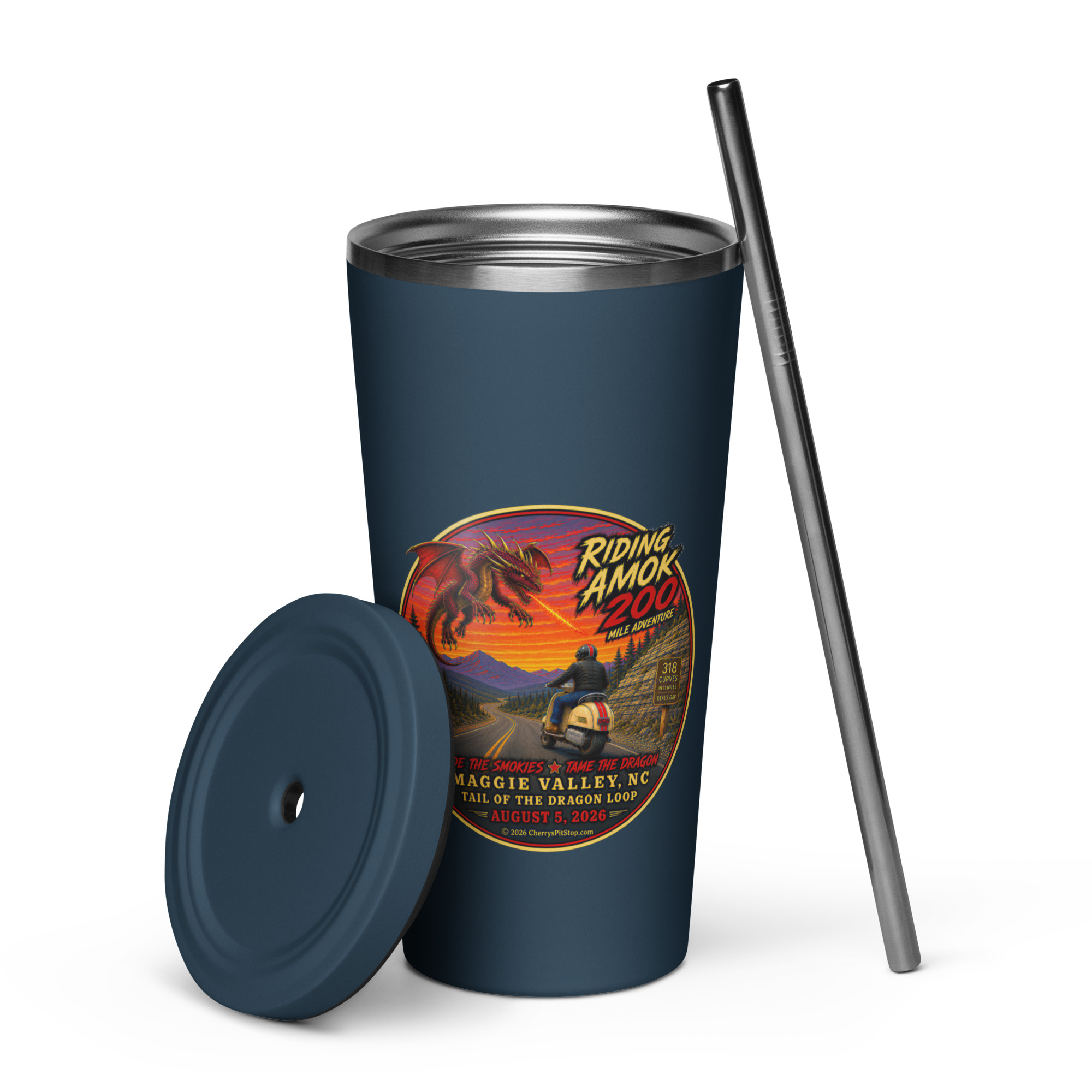 Dragon 200 Insulated Tumbler with Straw – 20 oz - Image 10