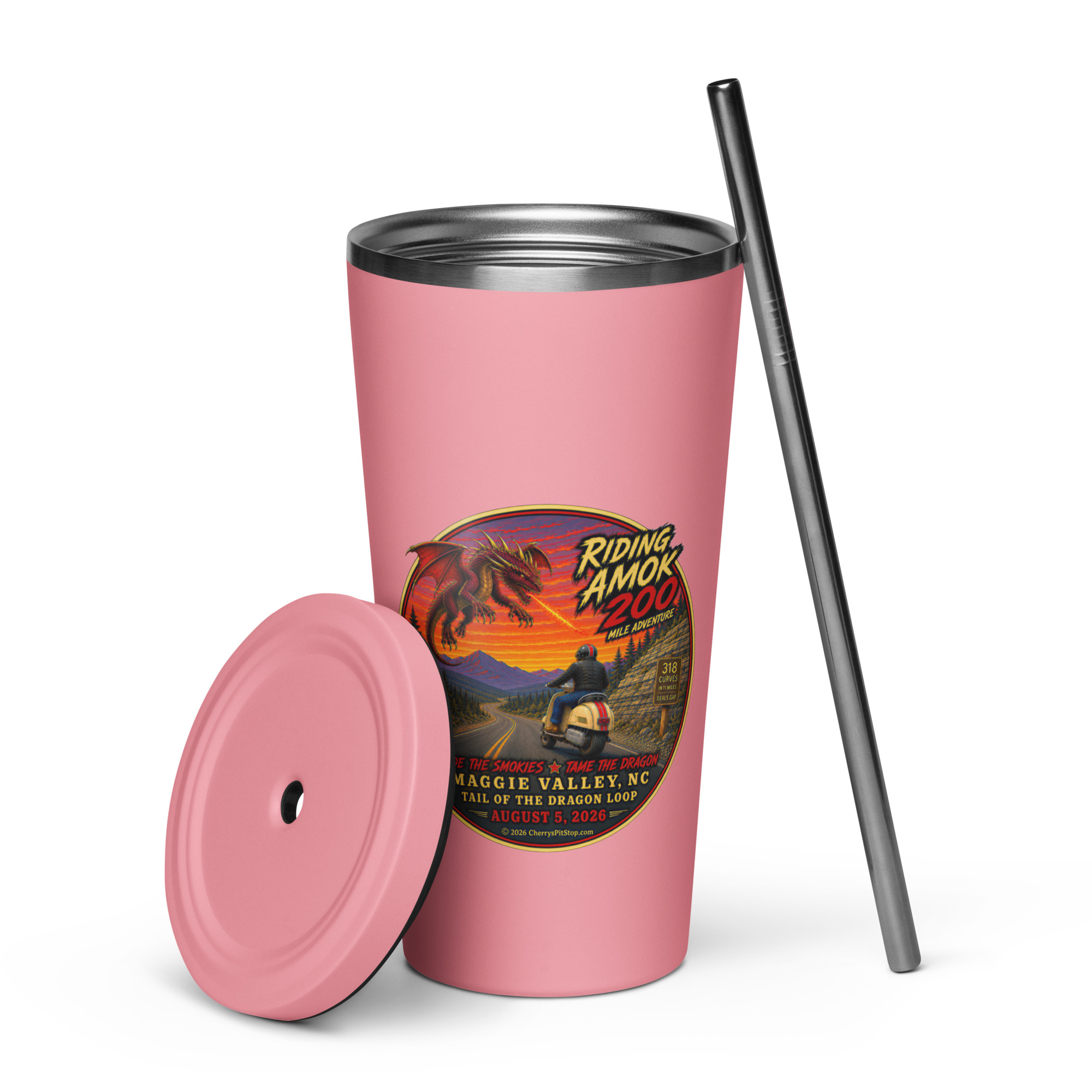 Dragon 200 Insulated Tumbler with Straw – 20 oz - Image 11
