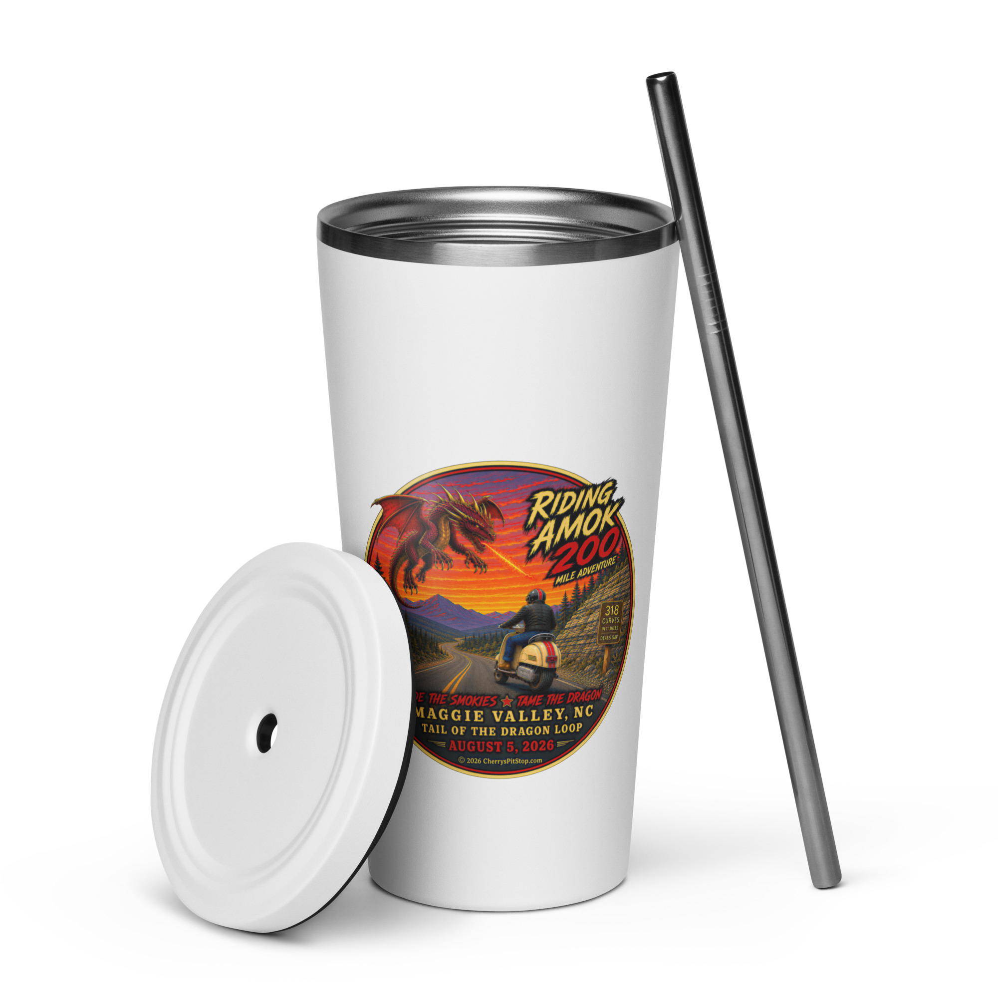 Dragon 200 Insulated Tumbler with Straw – 20 oz - Image 13