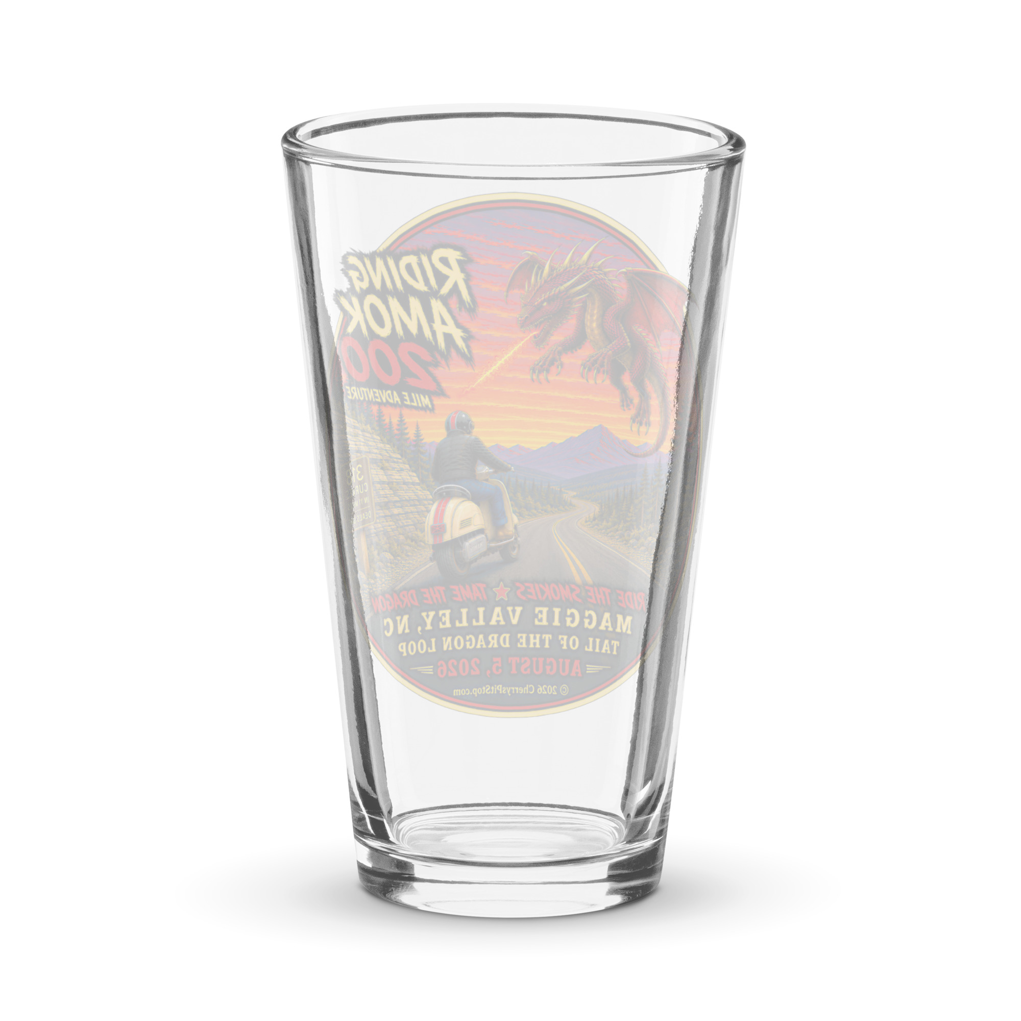 Dragon 200 Shaker Pint Glass – 16 oz - Image 2