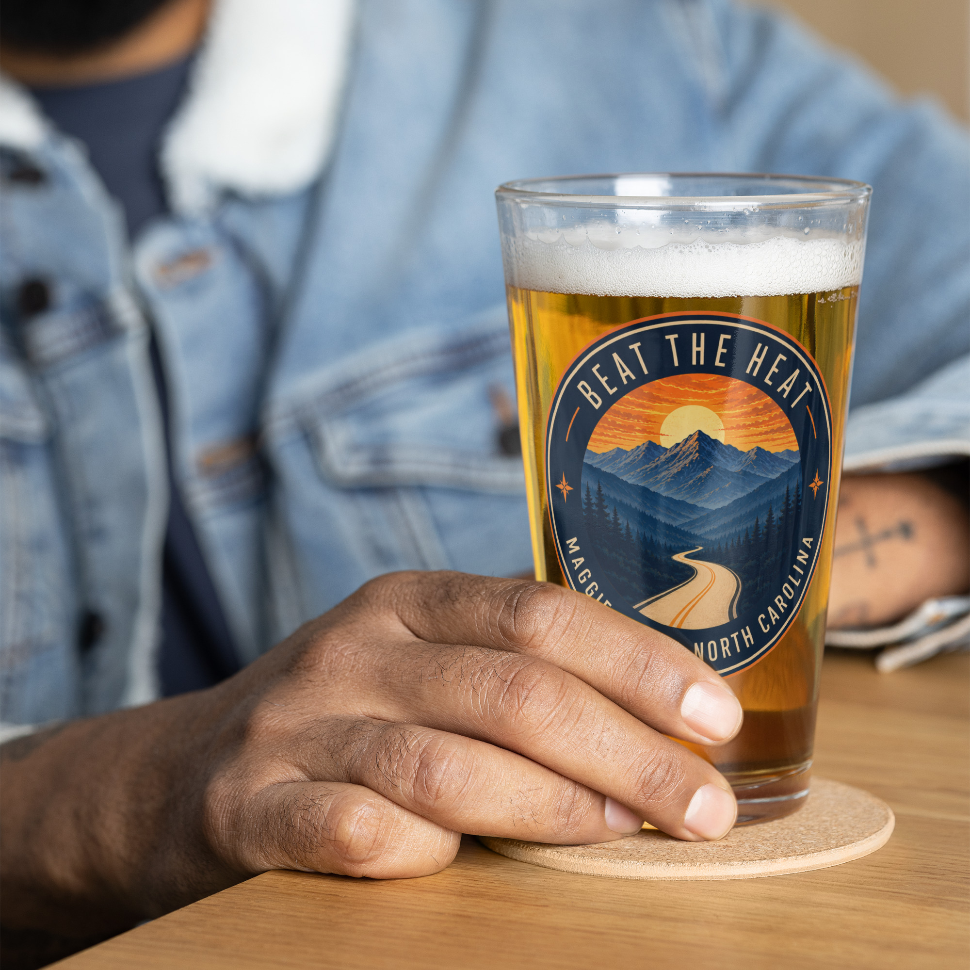 Beat the Heat | Maggie Valley Pint Glass – 16 oz - Image 6