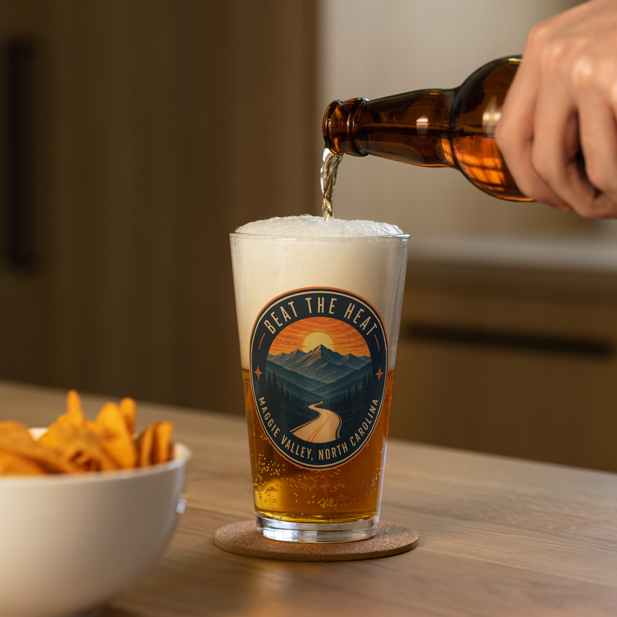 Beat the Heat | Maggie Valley Pint Glass – 16 oz - Image 5