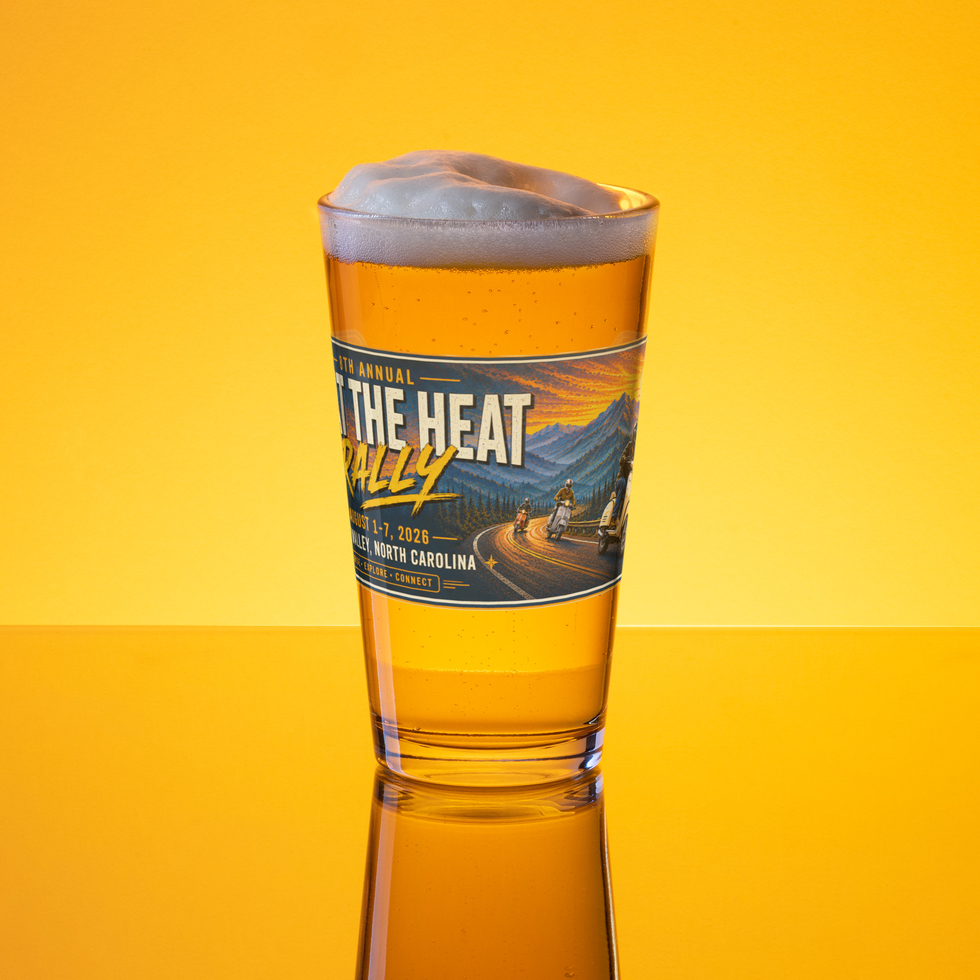 8th Annual Beat the Heat Commemorative Pint Glass – 16 oz - Image 7