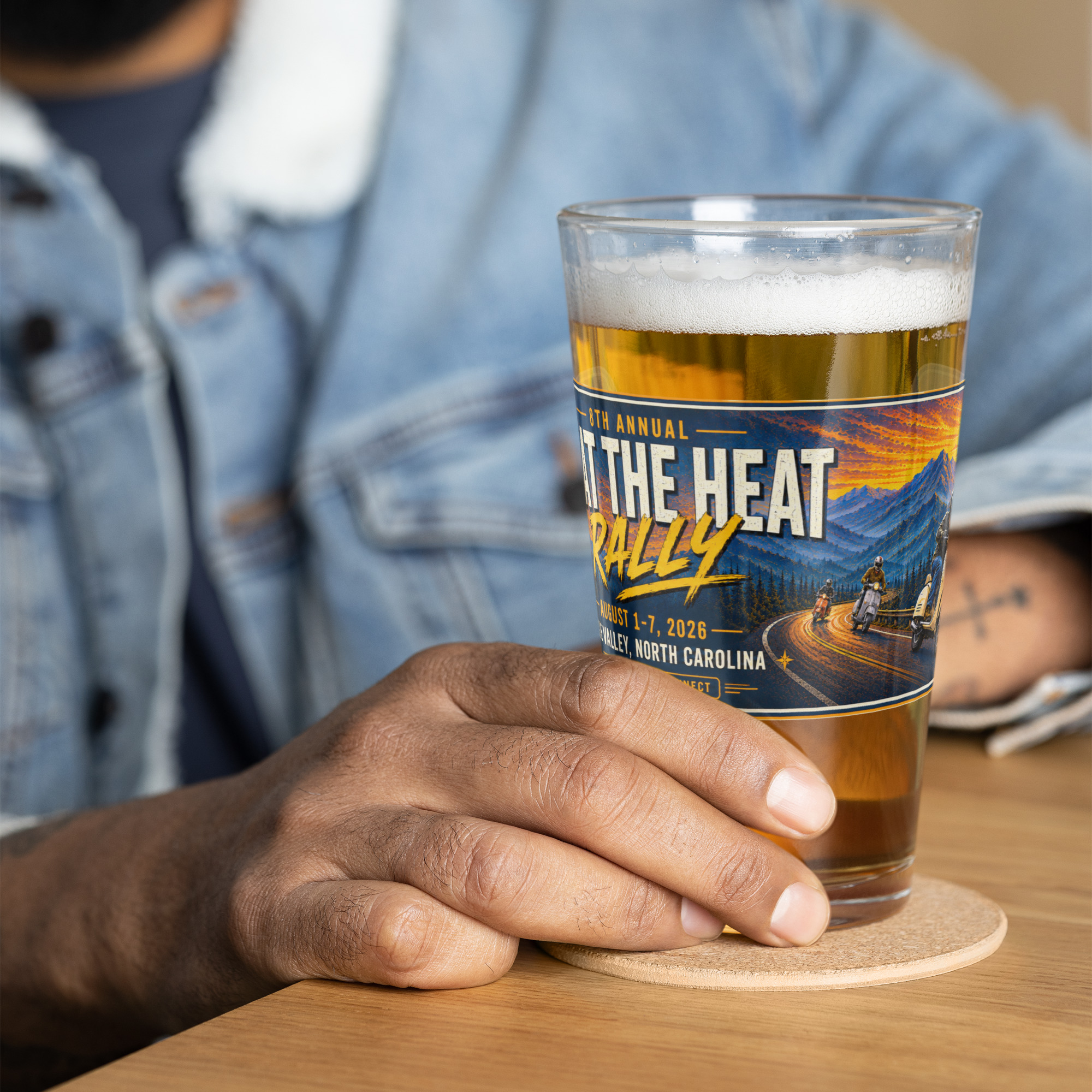8th Annual Beat the Heat Commemorative Pint Glass – 16 oz - Image 6