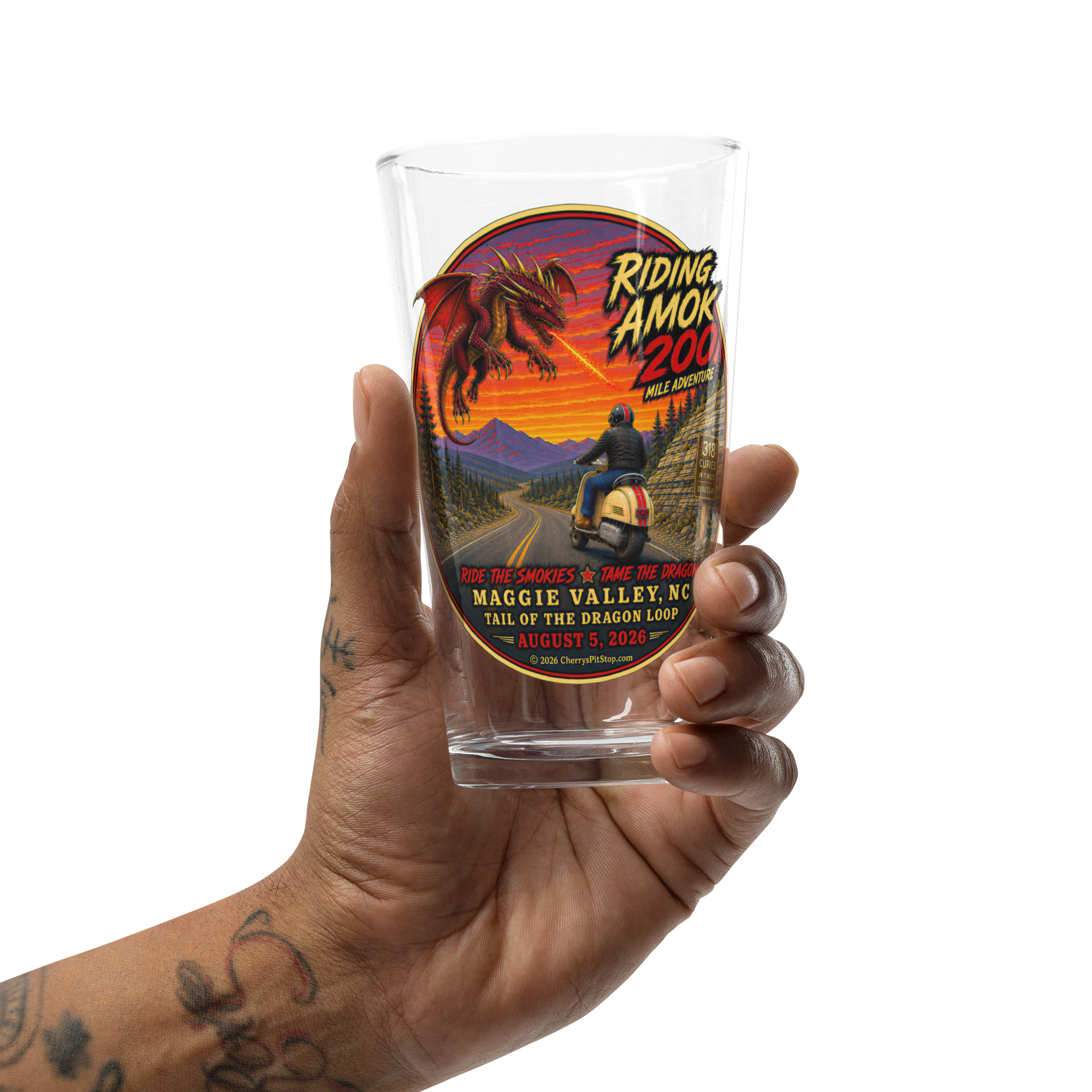 Dragon 200 Shaker Pint Glass – 16 oz - Image 5