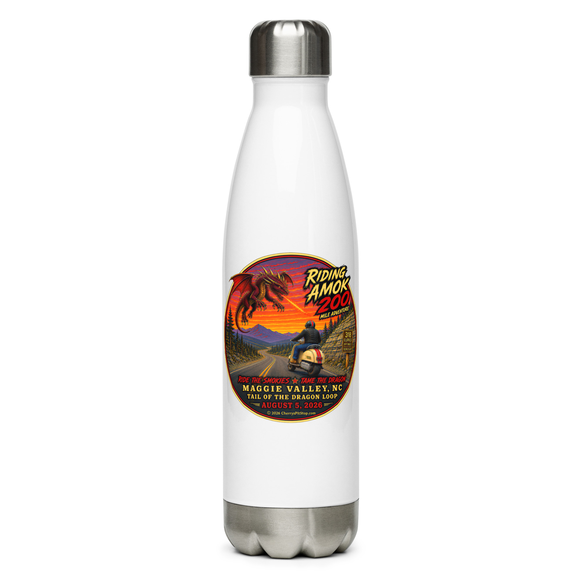 Dragon 200 Stainless Steel Water Bottle – 17 oz