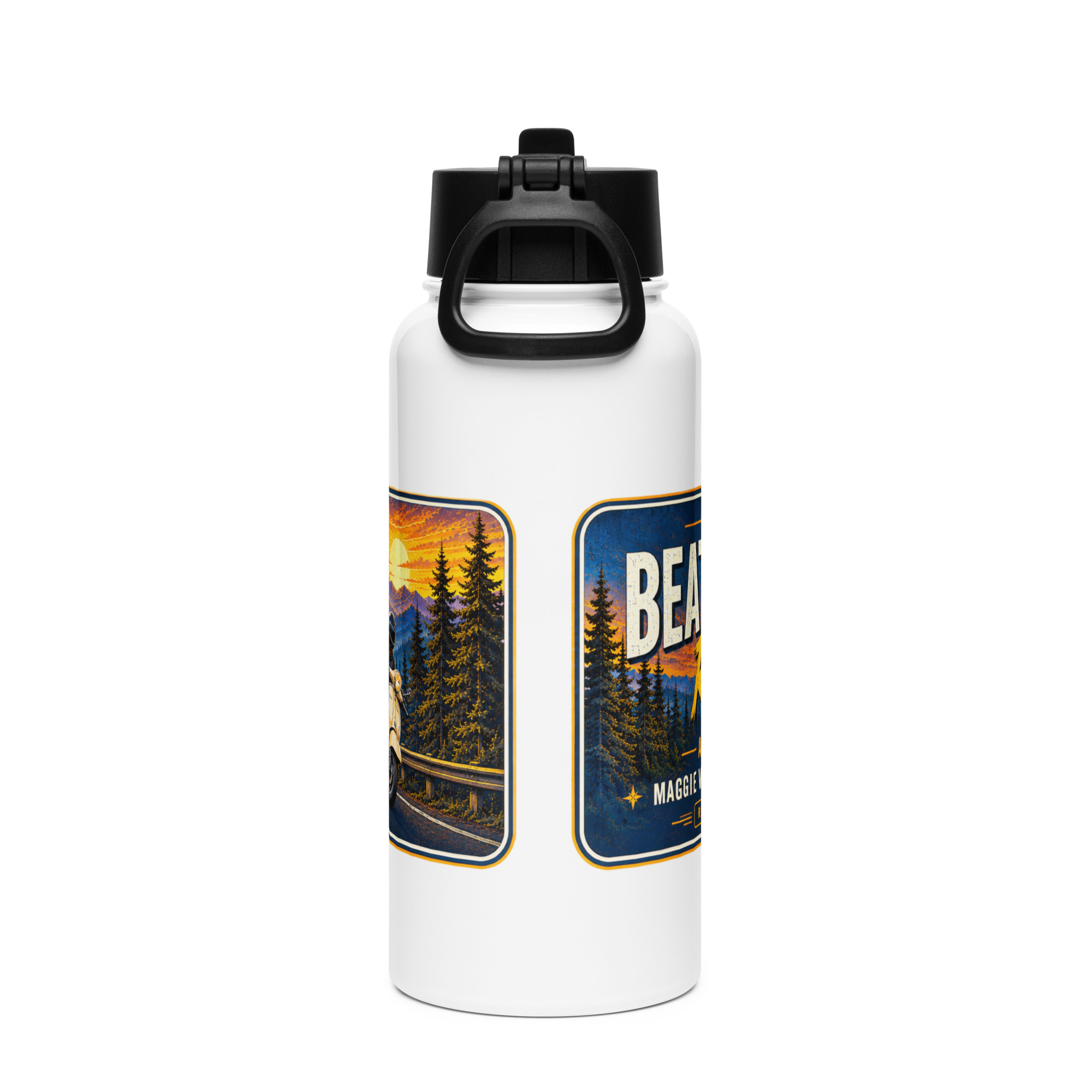 8th Annual Beat the Heat Stainless steel water bottle with a straw lid – 32 oz