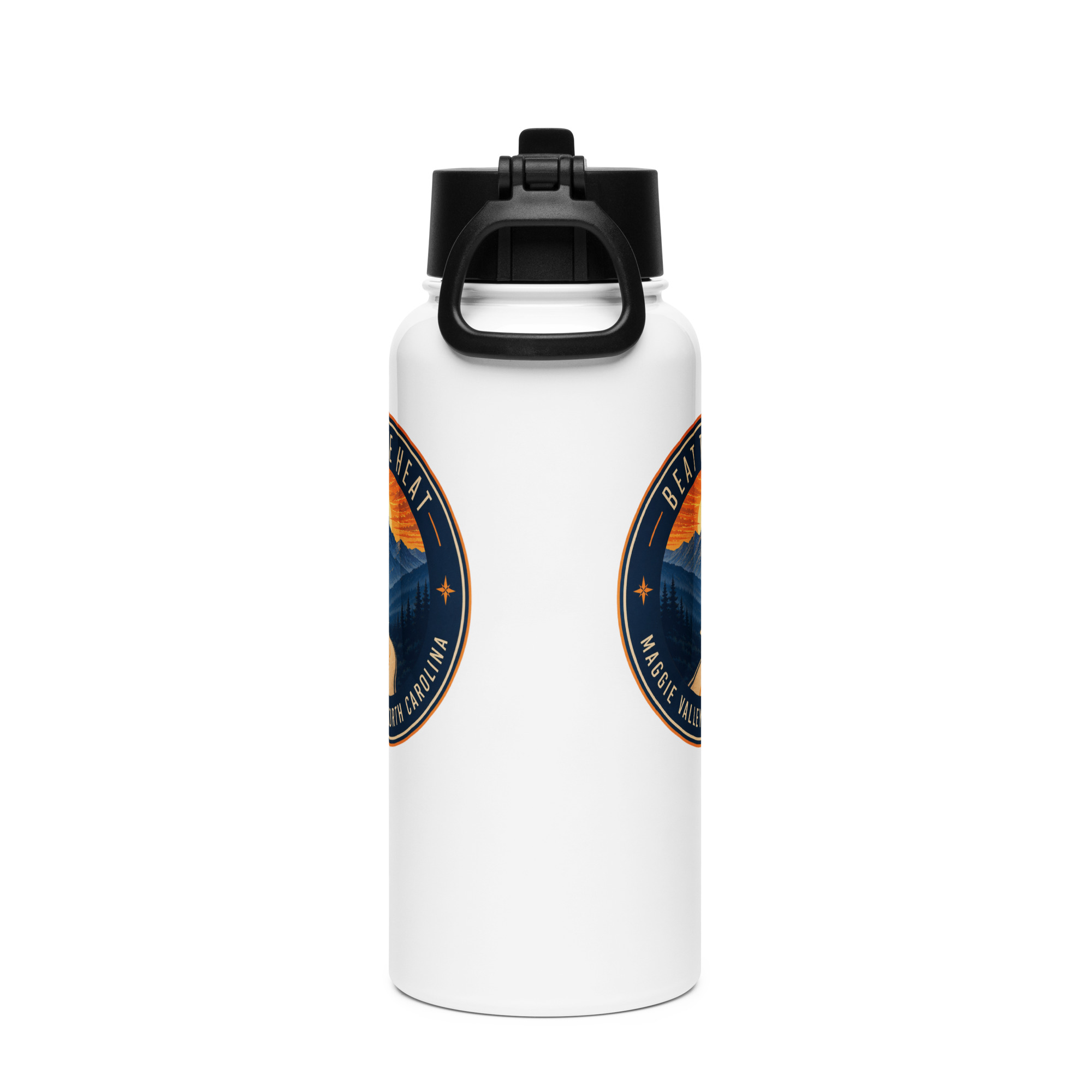 Beat the Heat | Maggie Valley Stainless steel water bottle with a straw lid – 32 oz - Image 3