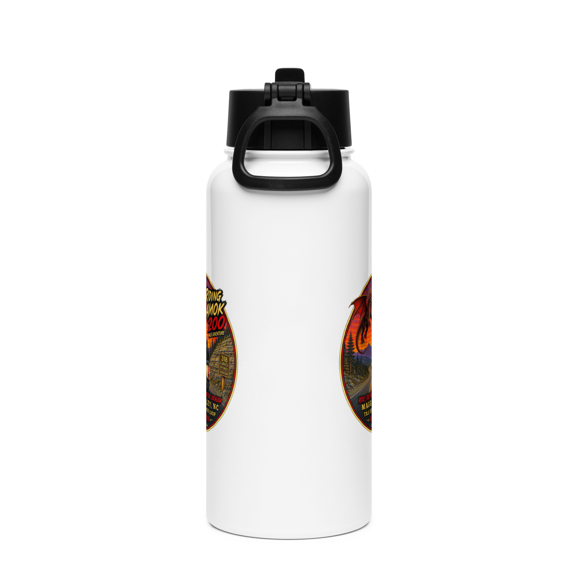 Dragon 200 Stainless Steel Water Bottle with Straw Lid – 32 oz - Image 4