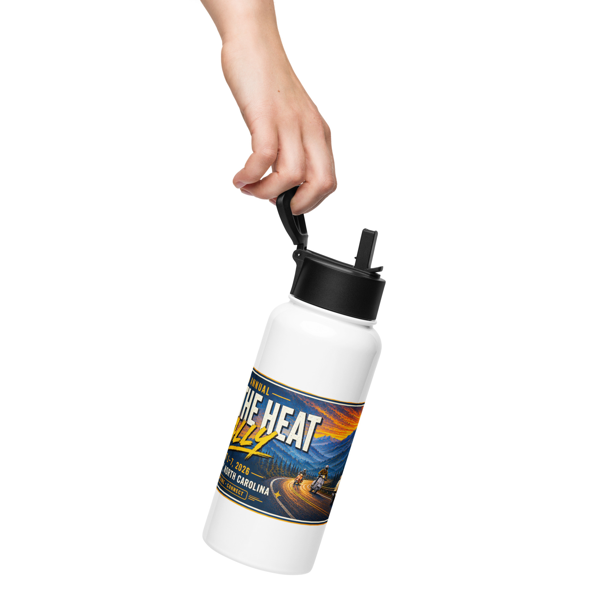 8th Annual Beat the Heat Stainless steel water bottle with a straw lid – 32 oz - Image 6
