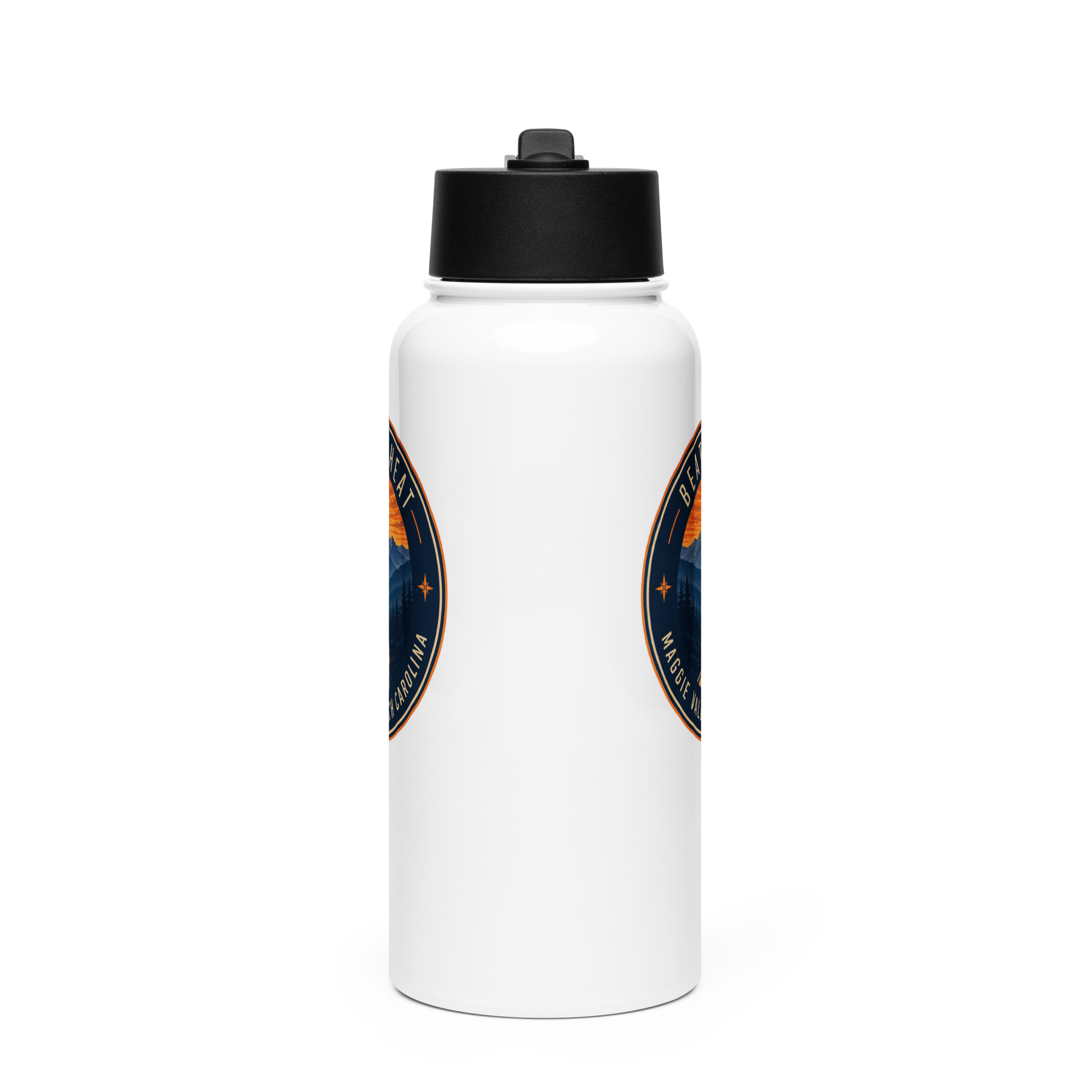 Beat the Heat | Maggie Valley Stainless steel water bottle with a straw lid – 32 oz - Image 2