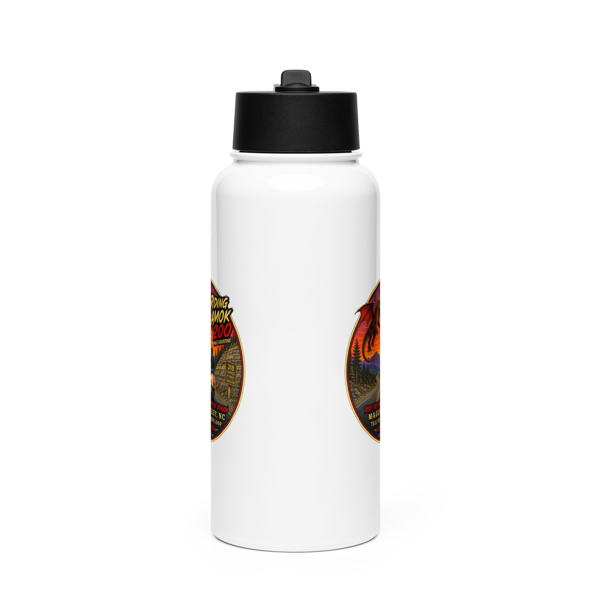 Dragon 200 Stainless Steel Water Bottle with Straw Lid – 32 oz - Image 3