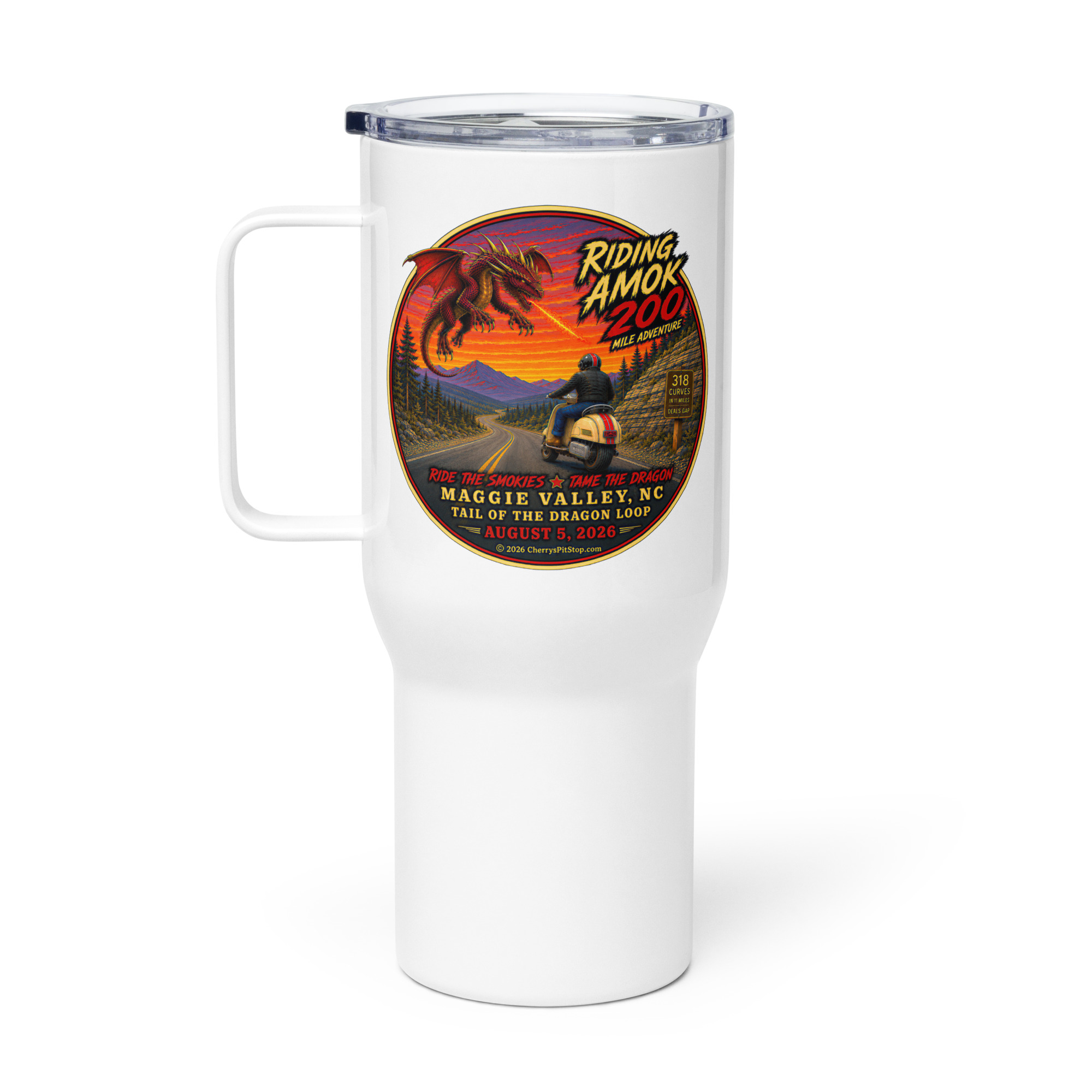 Dragon 200 Travel Mug with Handle - Image 3