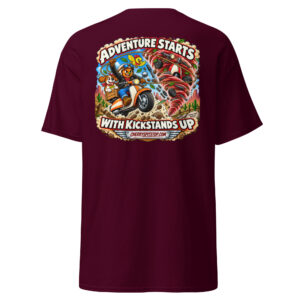 Adventures Start With Kickstands Up - Classic T-Shirt