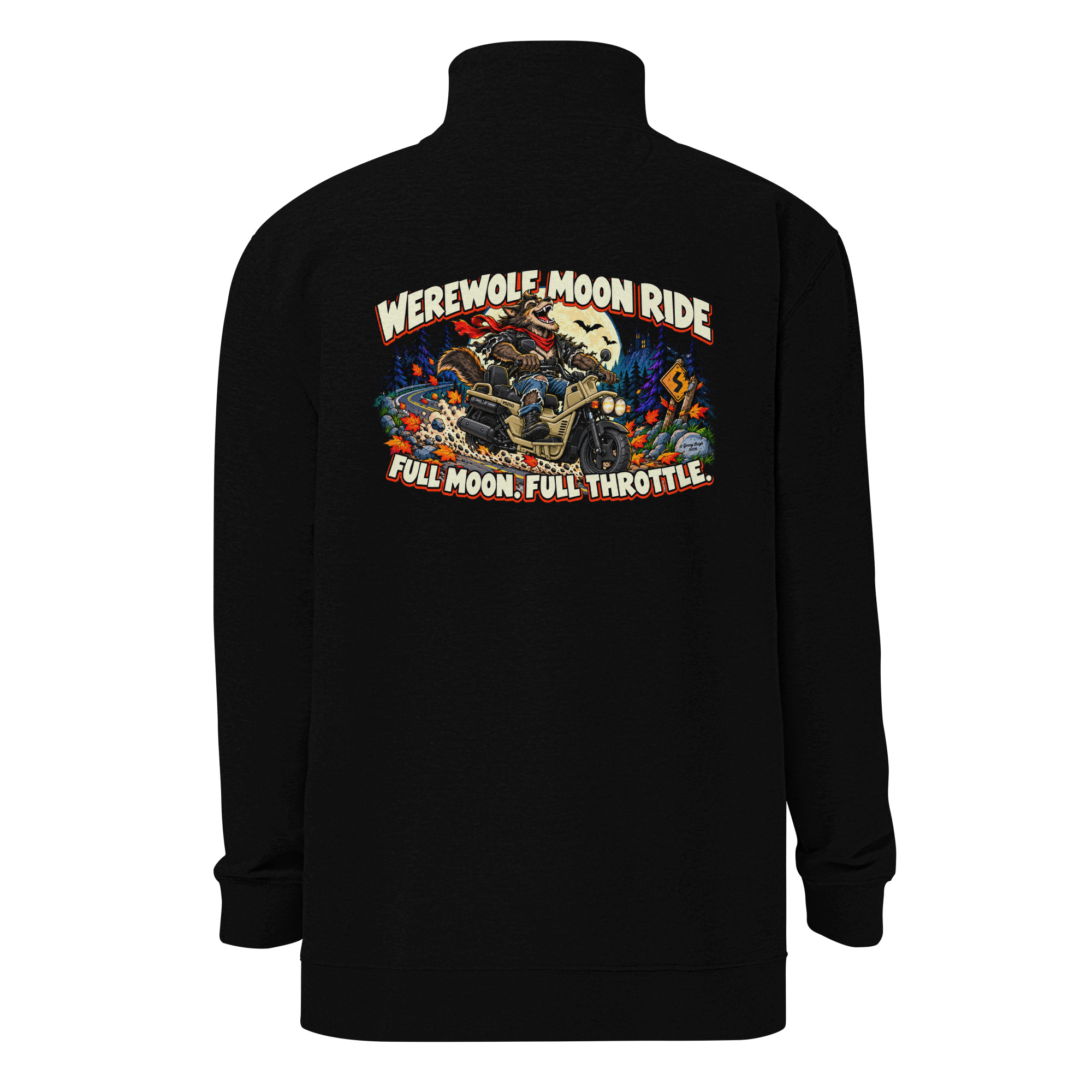 Werewolf Moon Ride – Men’s/Unisex Fleece Pullover - Image 5