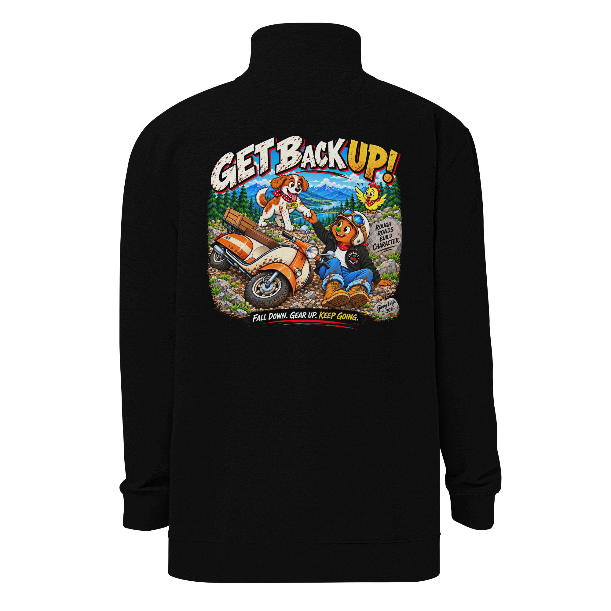 Get Back Up - Fleece Quarter-Zip Pullover - Image 5