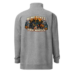 Nine Lives. Two Wheels. — Quarter-Zip Fleece Pullover