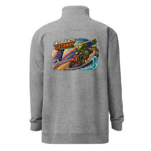 OUTTA-SPACE, Intergalactic Getaway — Women’s Quarter-Zip Fleece Pullover