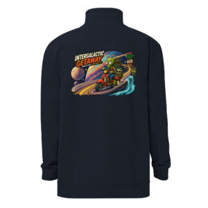Outta Space, Intergalactic Getaway - Unisex Quarter-Zip Fleece Pullover
