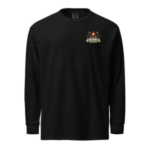 Nine Lives. Two Wheels. — Unisex Heavyweight Long-Sleeve Shirt