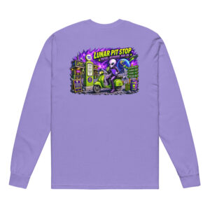 Outta Space, Lunar Pit Stop - Unisex Heavyweight Long Sleeve Tee