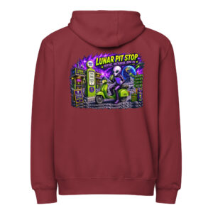 Outta Space, Lunar Pit Stop - Premium Full-Zip Hoodie