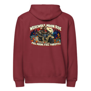 Werewolf Moon Ride – Unisex Premium Full-Zip Hoodie