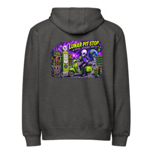 Outta Space, Lunar Pit Stop - Premium Full-Zip Hoodie