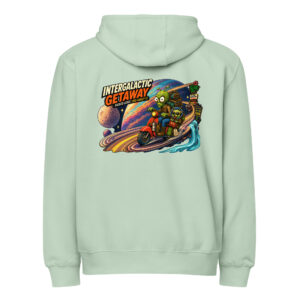 Outta Space, Intergalactic Getaway - Premium Unisex Full Zip Hoodie
