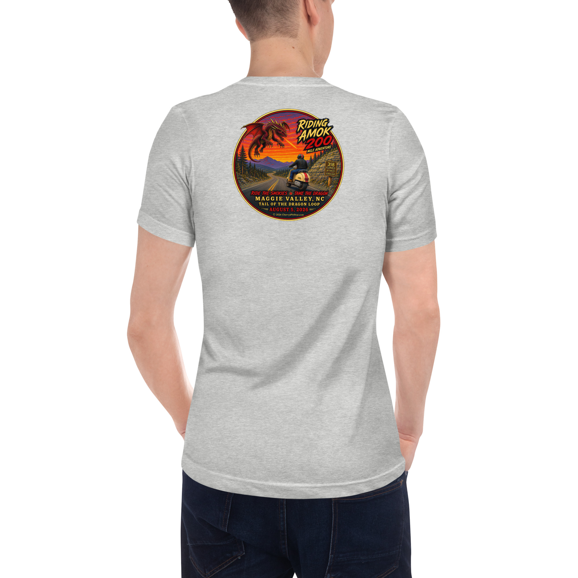 Dragon 200 Unisex V-Neck T-Shirt - Image 11