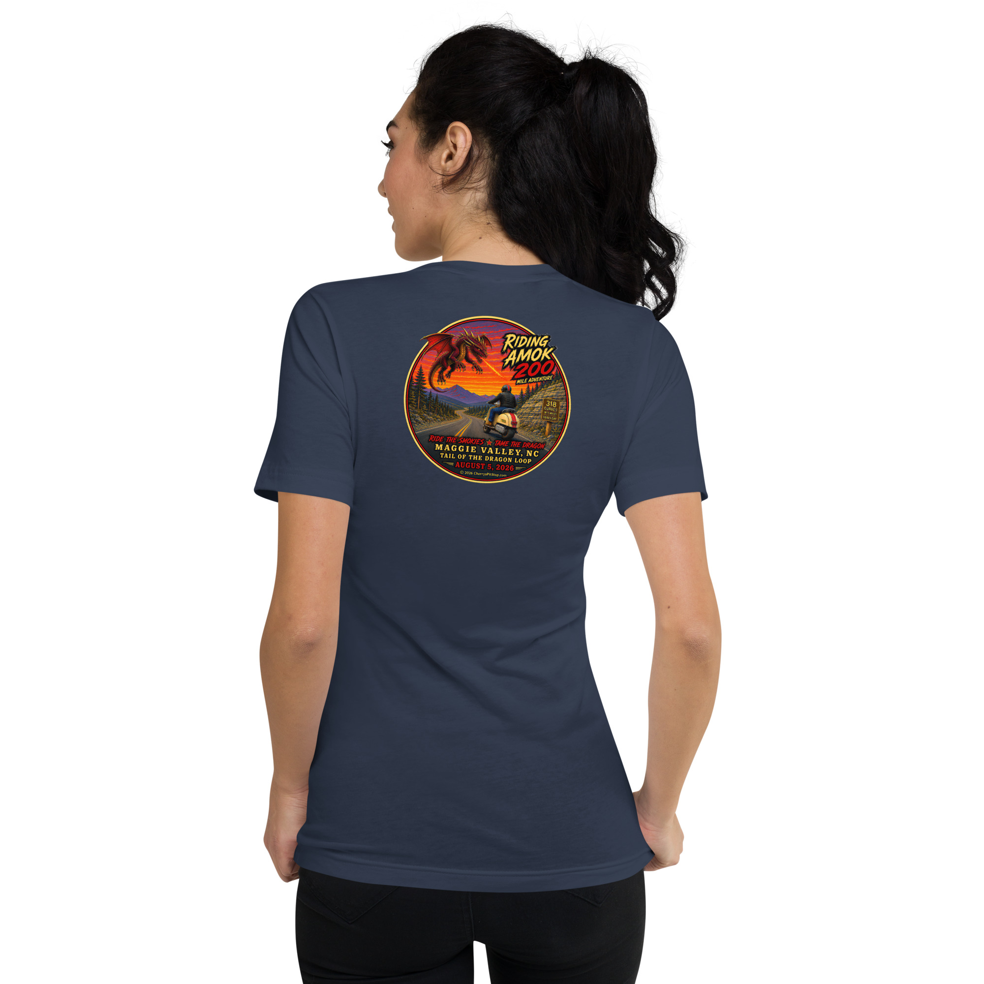 Dragon 200 Unisex V-Neck T-Shirt - Image 14