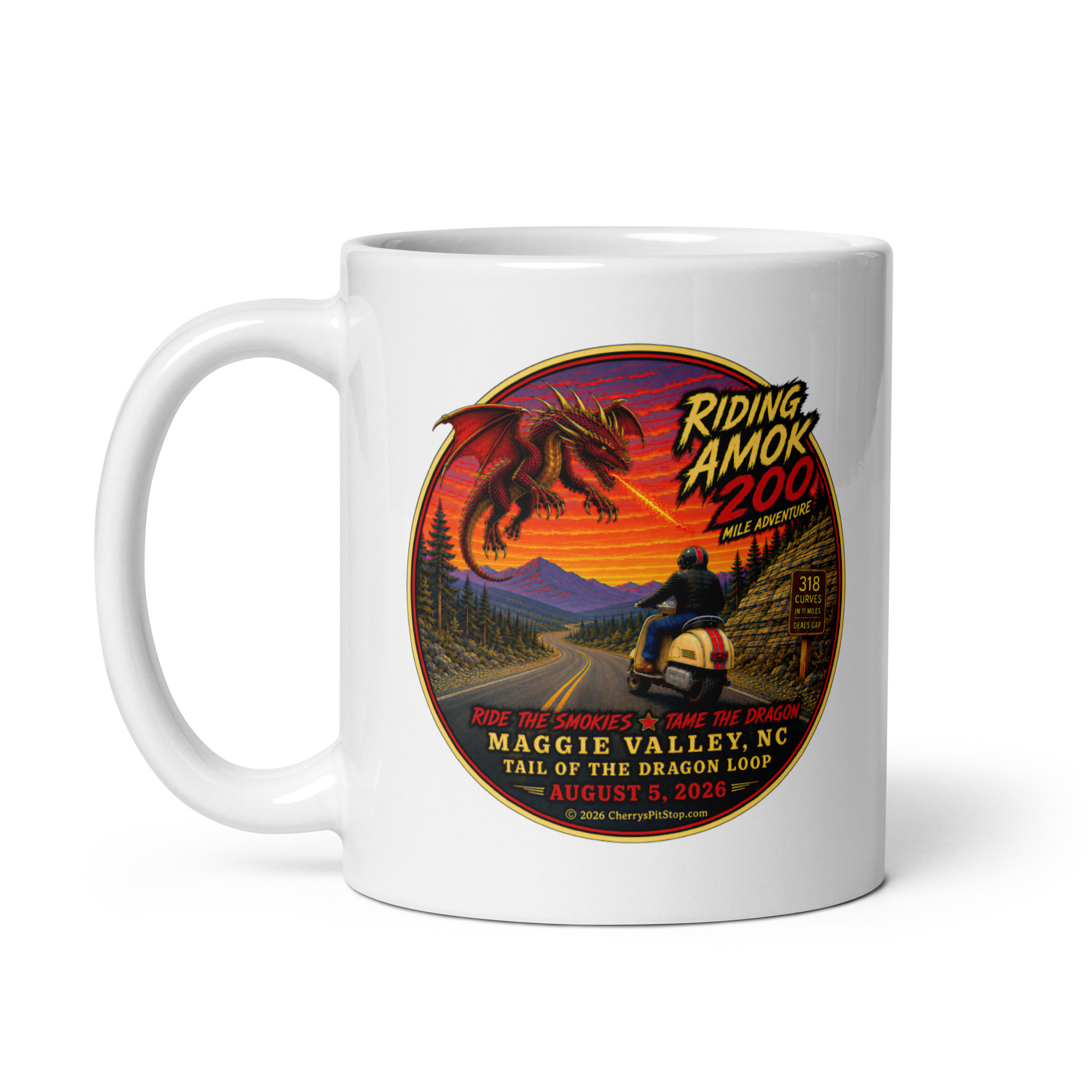 Dragon 200 White Glossy Mug - Image 5