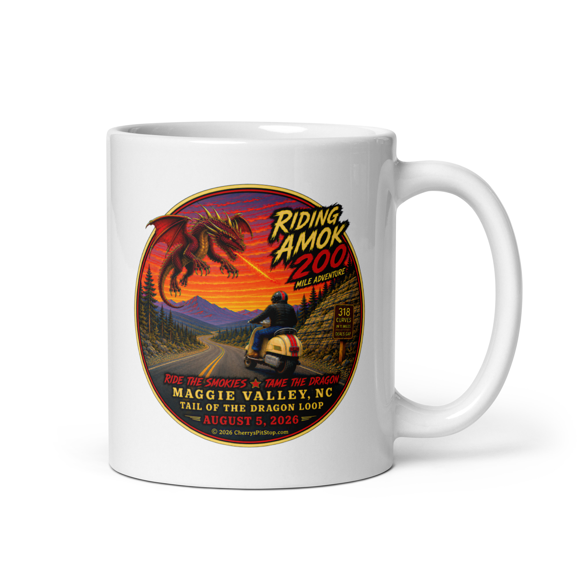 Dragon 200 White Glossy Mug - Image 4