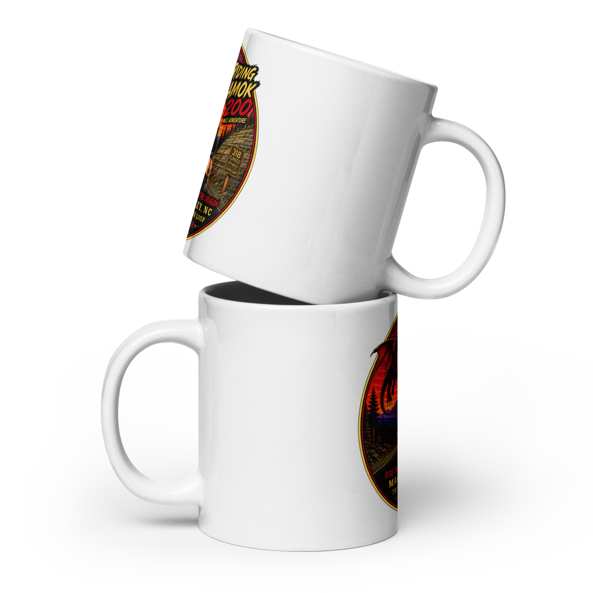 Dragon 200 White Glossy Mug - Image 3