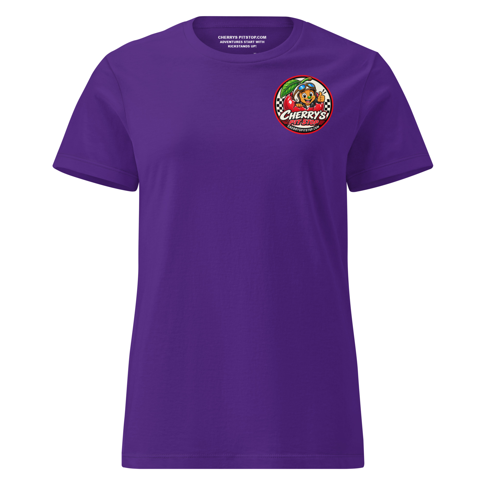 Adventures Start With Kickstands Up - Woman's Semi-Fitted T-Shirt - Image 3