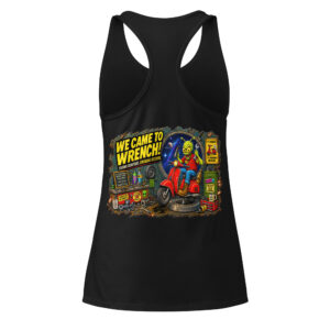 OUTTA-SPACE, Freezin’ - We Came to Wrench — Women’s Fitted Racerback Tank Top