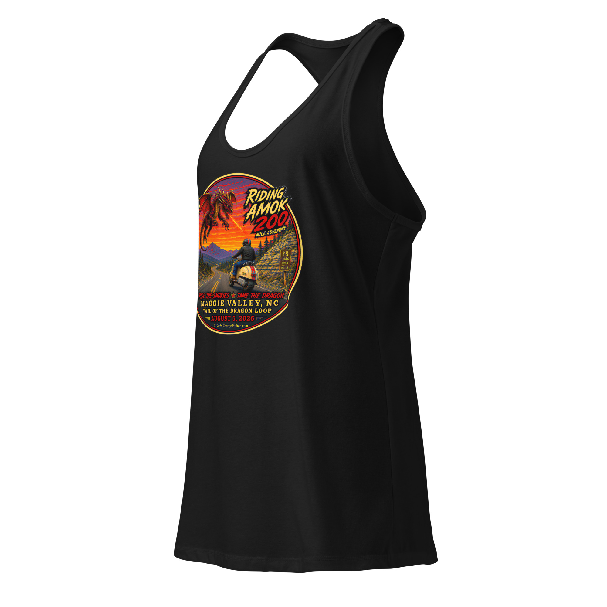 Dragon 200 Women’s Fitted Racerback Tank - Image 14