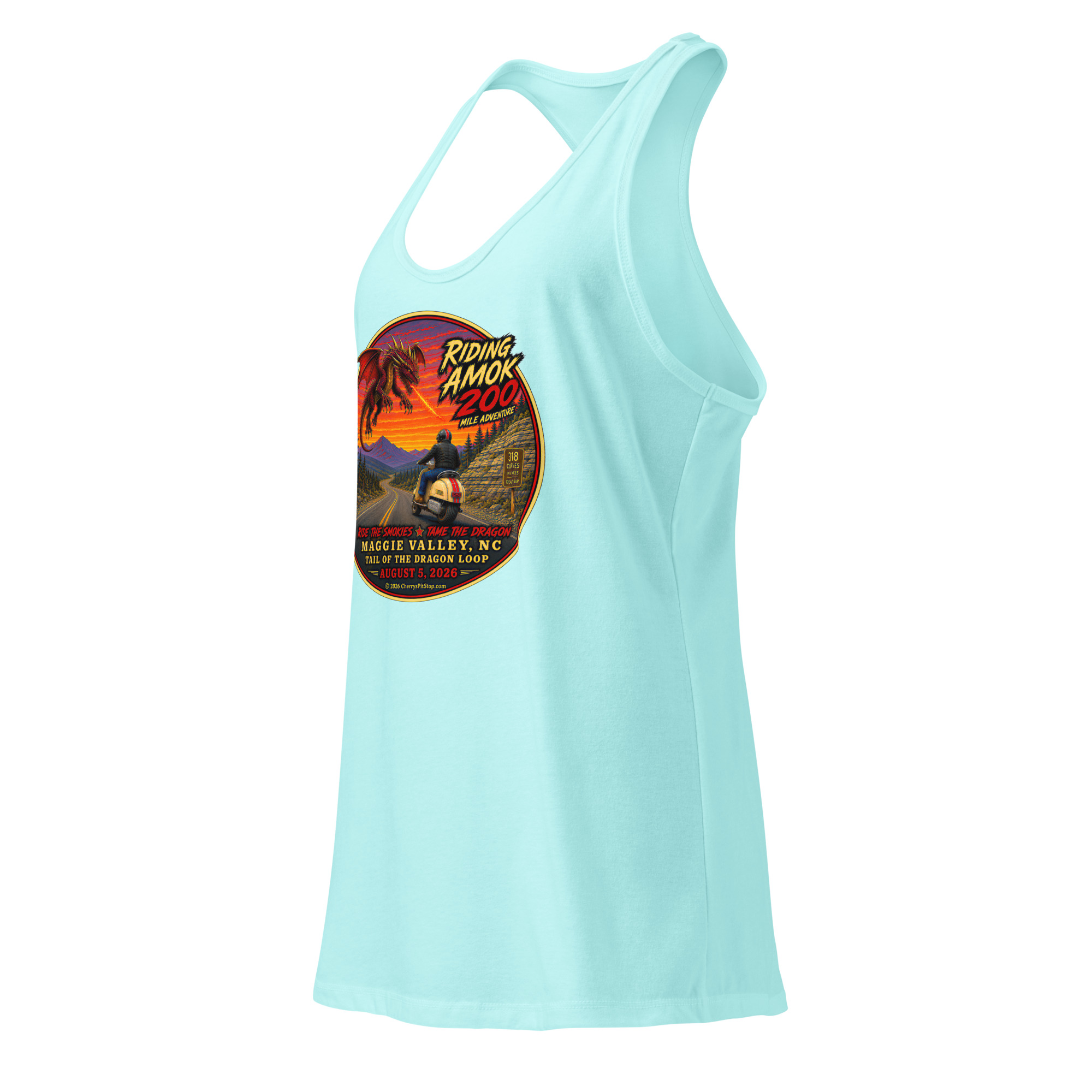 Dragon 200 Women’s Fitted Racerback Tank - Image 19