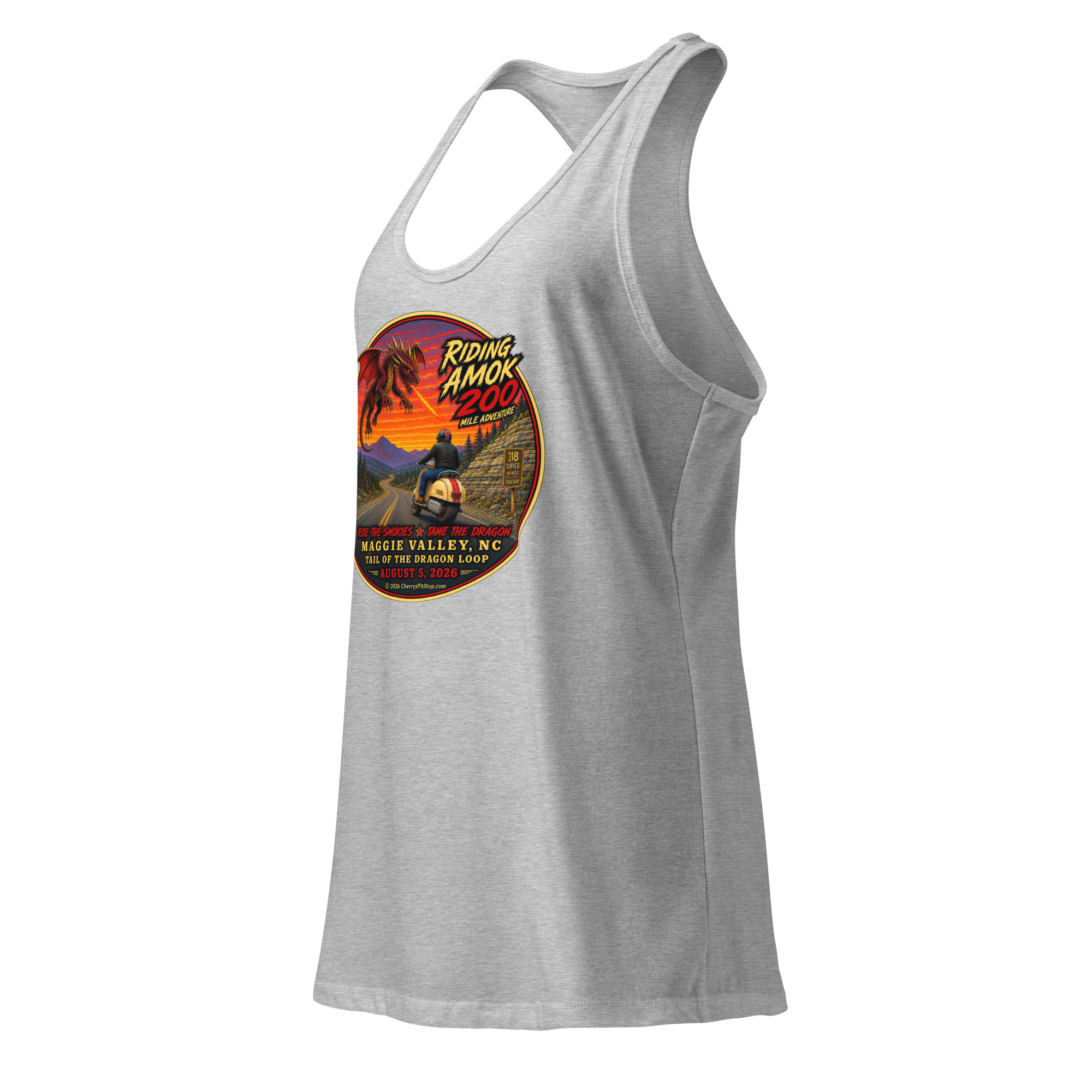 Dragon 200 Women’s Fitted Racerback Tank - Image 18
