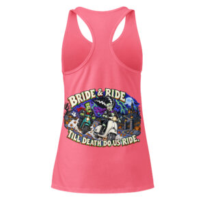 Bride & Ride – Women’s Fitted Racerback Tank Top