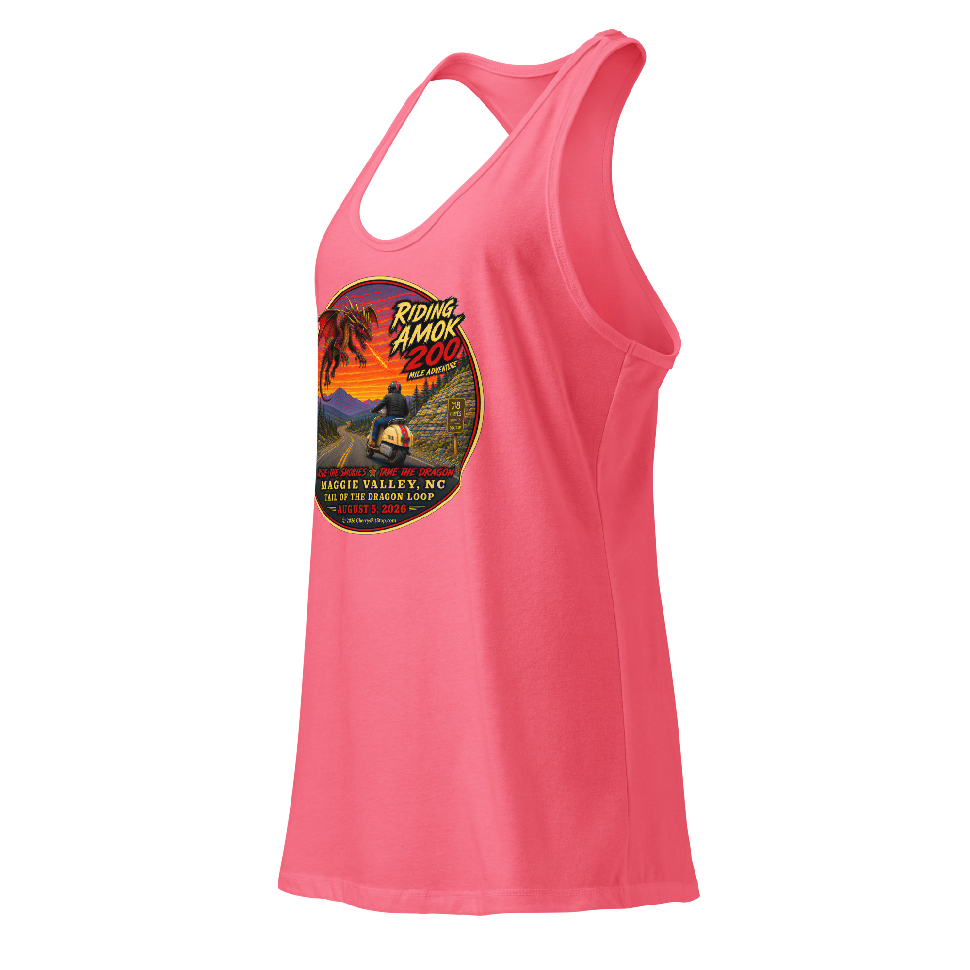 Dragon 200 Women’s Fitted Racerback Tank - Image 15